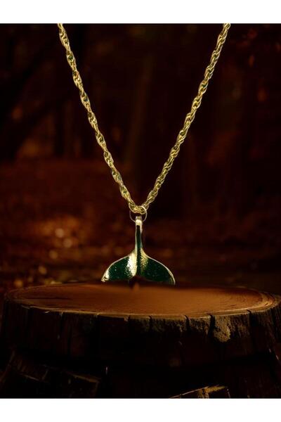 whocares قلادة نسائية أنيقة بسلسلة مع رمز ذيل الدلفين البسيط، جودة أنيقة