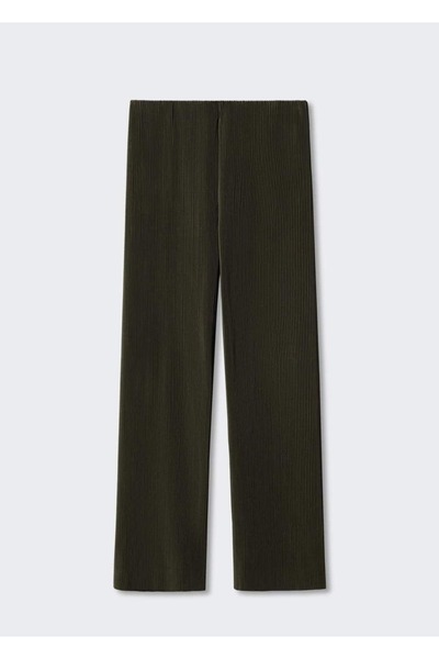 MANGO Woman Pileli Düz Pantolon
