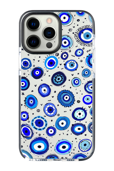 shoptocase Iphone 15 PRO Uyumlu Ultra Korumalı Nazar Boncukları Desenli Impac...