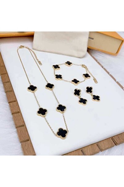 MY DREAM 1. طقم أقراط من الفولاذ الأسود عالي الجودة