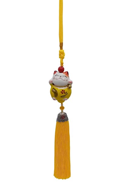 Dünyadan Hediyeler Feng Shui Maneki Neko Şans Kedisi Sarı No.1