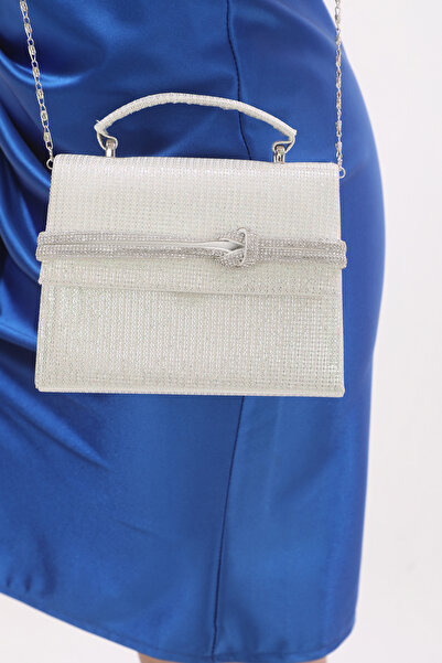 Piedra Mother of Pearl Color Bream Material Stone Accessory Magnetic Closure Shoulder Strap Available (Small Size)