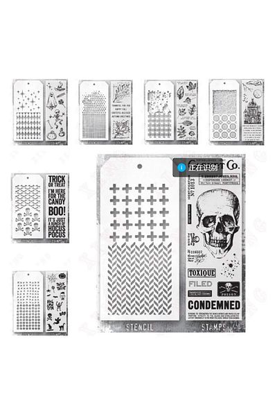 Onwize Scrapbook Decorative Stencil-Silicone Stamp Set