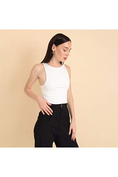 Basic Beyaz Crop
