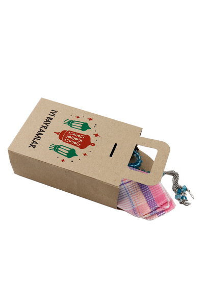 repro design 10 x 15 cm 3 Adet İyi Bayramlar Baskılı Boş Mendil, Şeker, Harçlık, Hediye Kutusu, Hediye Paketi