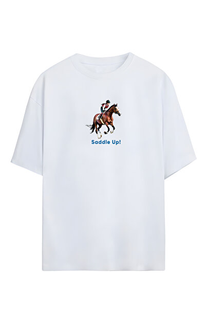 Adrift Saddle Up! Tricou oversize unisex proiectat