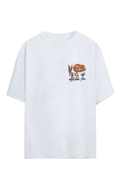 Adrift Бъгс Бъни - Какво става, докторе? Дизайнерска унисекс тениска с голям ...