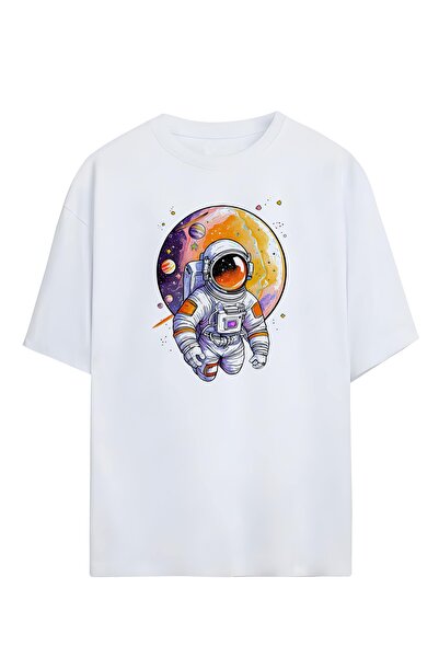 Adrift Μπλουζάκι Unisex Oversize με σχέδιο Astronaut