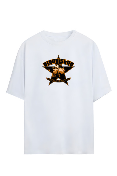 Adrift Crna zvezda dizajnirana unisex Oversize kroj T-shirt