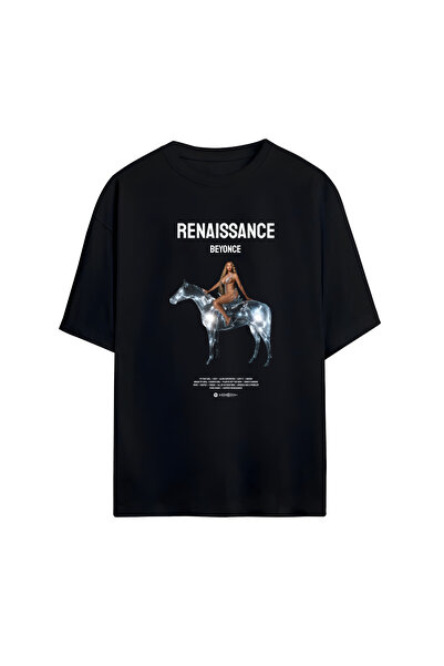 Adrift بيونسيه - تي شيرت كبير الحجم للجنسين بتصميم عصر النهضة