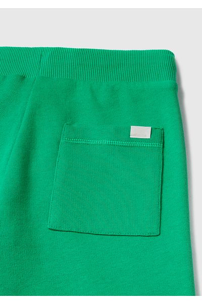 United Colors of Benetton Pantaloni de trening verzi pentru băieți - Buzunarul din spate cu sigla etichetă