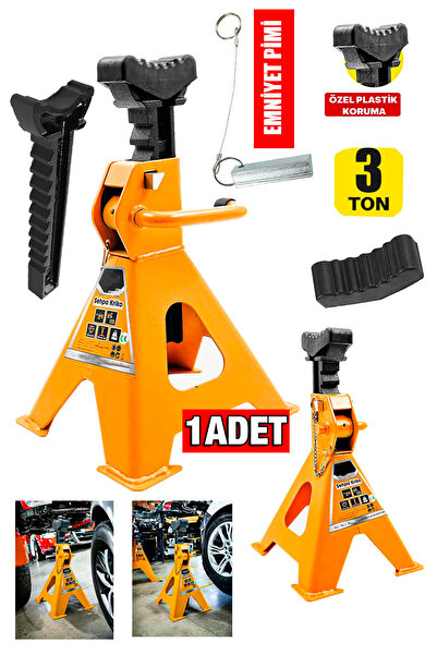 stilmax Profesyonel Kaymaz Sarsılmaz Plastik Korumalı 3 Ton Kriko Standı Araç Altı Sehpa (1 ADET)