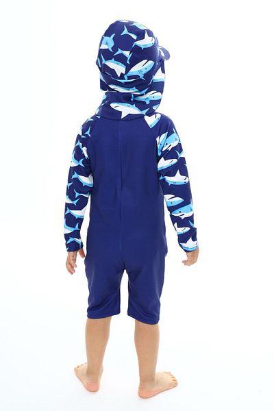 My Kids Wear Zippered Long Sleeve Swimsuit with Hat