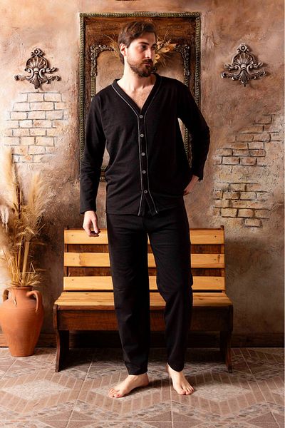 Sude HOMEWEAR МЪЖКА ПИЖАМЕН КОМПЛЕКТ С КОПЧЕТА