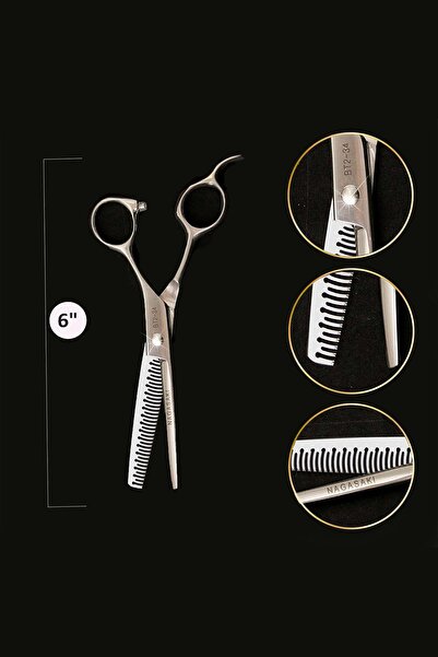 Nagasaki Profesyonel Berber Kuaför Efile (ARA) Makası 6" No 60