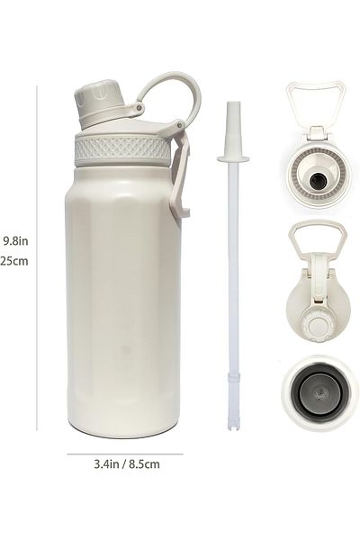 NEVARSA Stainless Steel, Hot Cold Thermos, Sports Hiking Cycling Camping Water Bottle