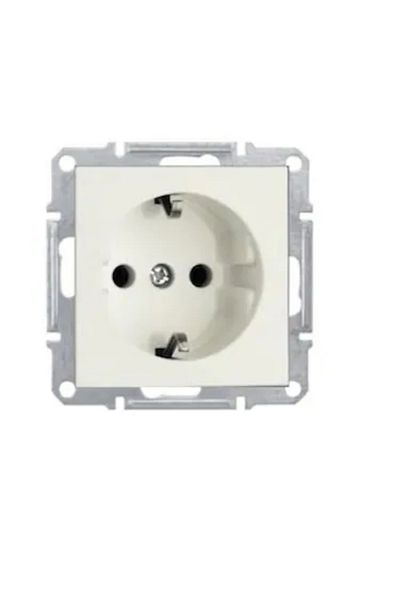 OVİVO Grano White Grounded Socket (Frameless)