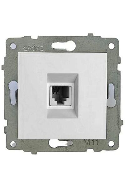 OVİVO Ovivo Grano White Rj11 Numeris Phone Socket (No Frame)