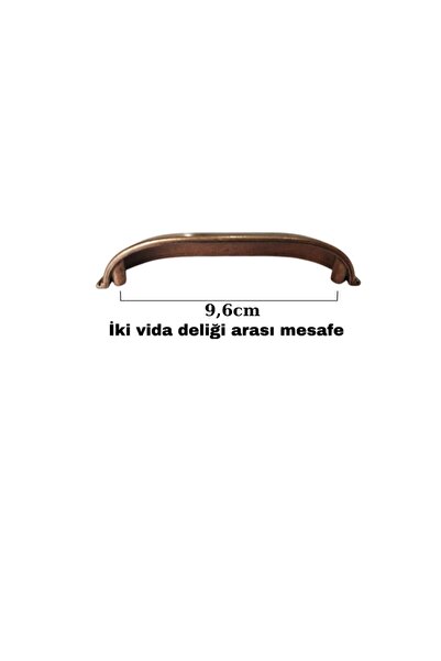 ARON (5 ADET) 471-96 Antik Gold Sarı Midye Çanak Tas Kulp Tv Ünite Konsol Şifonyer Çekmece Kulpu 96mm