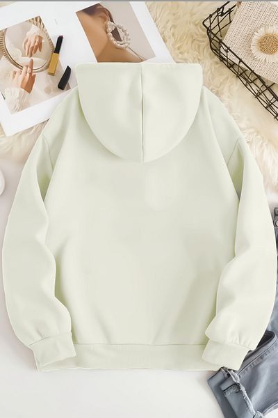 mw memowear Unisex 2ip Raster The Travel 1997 Printed Ecru Sweatshirt