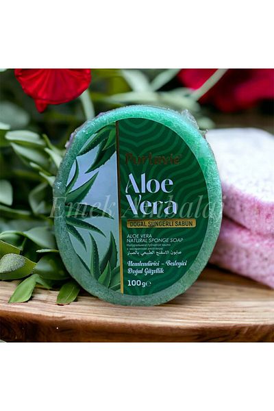 Purlaive Aloe Vera Natural Sponge Soap 1 Piece 100gr