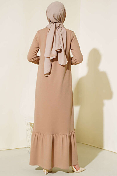 VOLT CLOTHİNG Γυναικείο Φαρδύ Ριγέ Μπροστινό Φόρεμα