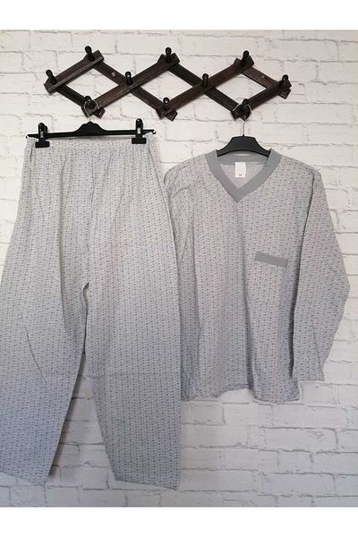 anne moda ankara 100% raw cotton, lycra-free, WINTER- spring raised, long sleeved, father's pajama set