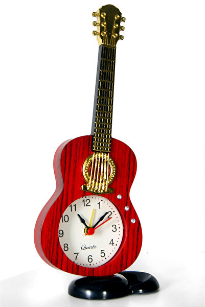 renkstore GitarSaat Masa Üstü Dekoratif Alarm Özellikli