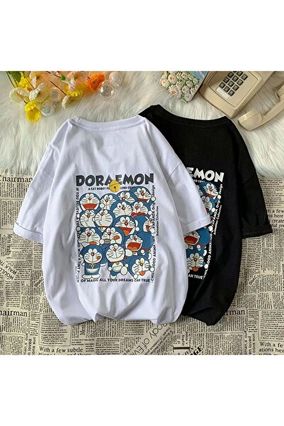 Gofeel Doraemon Detail Unisex Oversize Kalıp T-Shirt