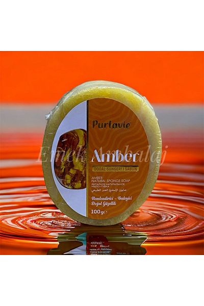 Purlaive Amber Natural Sponge Soap 1 Piece 100gr