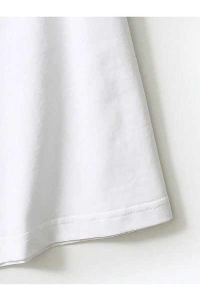 Jose Clothing Μπλουζάκι Unisex Λευκό εμπριμέ από οργανικό βαμβάκι Oversize με κοντό μανίκι