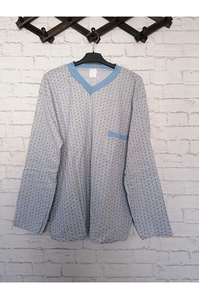 anne moda ankara 100% ακατέργαστο βαμβάκι, χωρίς λύκρα, ΧΕΙΜΩΝΑ- άνοιξη εσωτερικά ράστερ, μακρυμάνικο, σετ πιτζάμες μπαμπάς