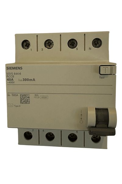 Siemens 40A 300mA 4Pol Residual Current Relay (2 Pieces)