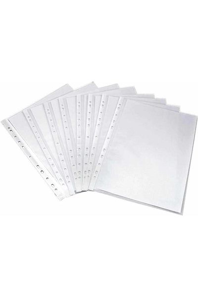 NaSaDAN 100 Pcs Clear A4 Plastic Office Document - for Sachet File, Stationery and Archives Business