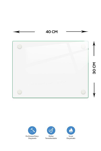 Decorita Toaster Bottom Glass Mat| Glass Heat Protection Mat| Translucent| 30cm x 40cm