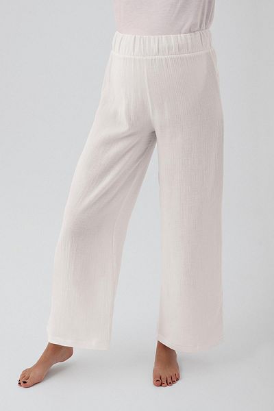 Artış Double Layer Muslin Cotton High Waist Maternity Pants