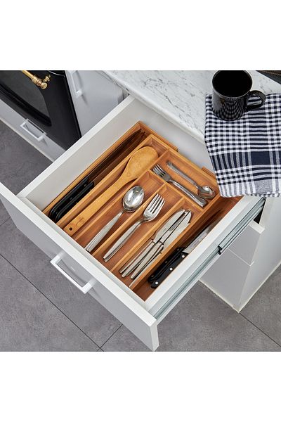 MİEN Συρτάρι Mien Bamboo - Ρυθμιζόμενη θήκη μαχαιριών στο εσωτερικό