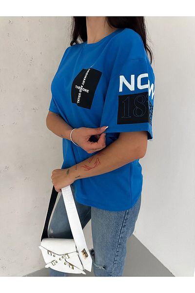 Noa Noa Tricou de damă supradimensionat cu imprimeu The One Written Back