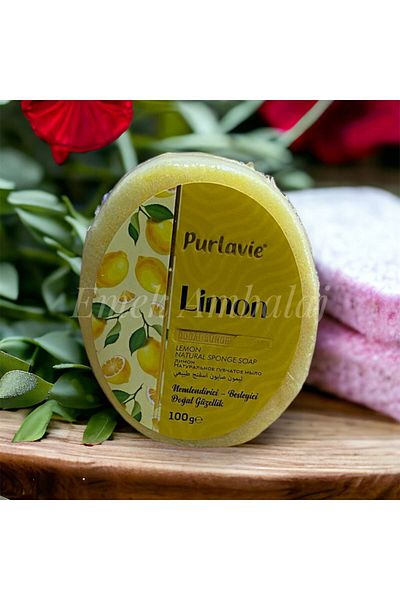 Purlavie 1 Lemon Natural Sponge Soap 100gr