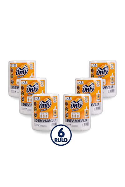ONLY Dev Havlu Kağıt Çift Katlı 60 Metre 6 Adet