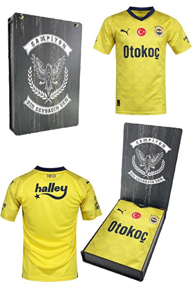 Fenerbahçe Orijinal 23/24 Sarı Forma Hediyelik Ahşap Kutulu