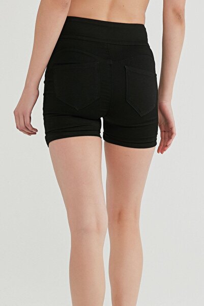 Penti Siyah Midi Push Up Şort