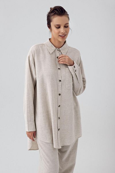 Artış Γυναικείο λινό μπλουζάκι Boyfriend Oversize