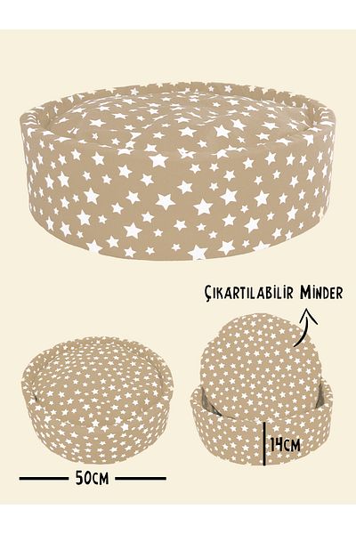 Patiderm Sponge Bagel Cat Dog Bed - Beige