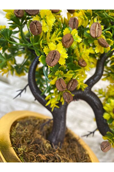 MY LOVE ÇİÇEKÇİLİK Bonsai Arborele de cafea Black Gold albastru cobalt ıda Floare artificială (ARBOR ARTIFICIAL)