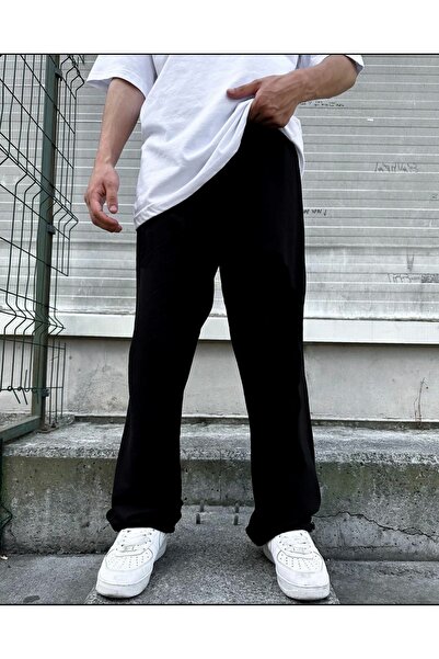 THE WHITE Men's Black Plus Size Tracksuit Bottom