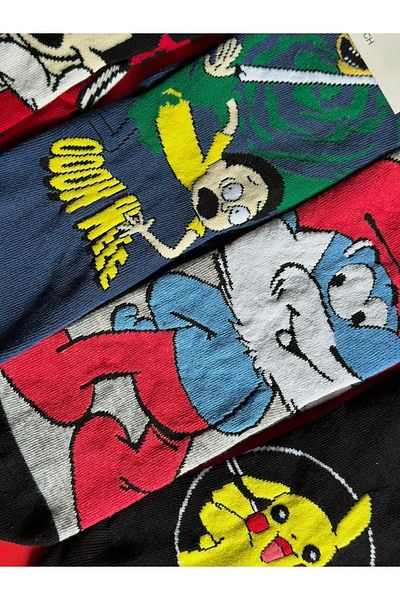 zetro COMIC FILM HEROES 4-PACK UNISEX COTTON LONG SOCKS