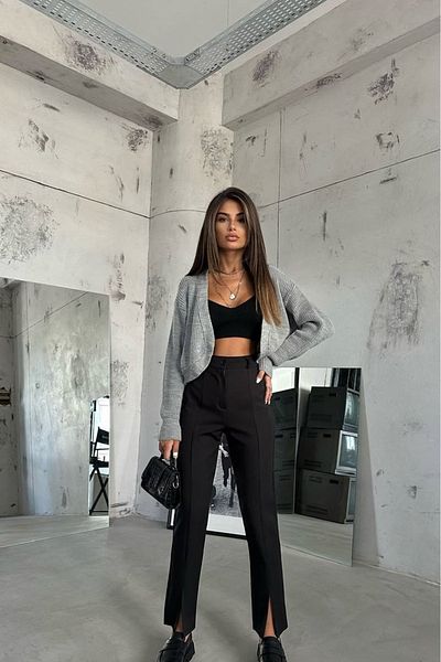 vuvutasarım Cardigan de tricotaj pentru femei de sezon nou cu detaliu de țevi 23W21003