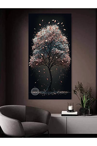 EMİLART TASARIM ŞIK MODERN YAPRAK DÖKEN HD KALİTE AĞAÇ KANVAS TABLO