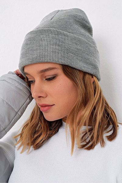 Boldy Κλασικό Αθλητικό Πλεκτό Μπερέ Μπερέ Unisex Χωρίς Κέντημα Μπερέ Απλό Μπερέ Unisex Μπερέ Απλό Κλασικό Μπερέ Γκρι